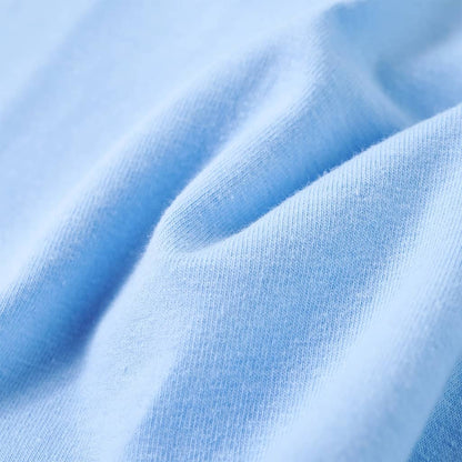 Kinder-T-Shirt mit Rüschenärmeln Hellblau 140