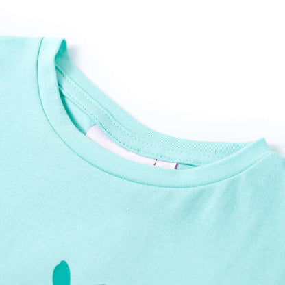Kinder-T-Shirt Helles Minzgrün 128