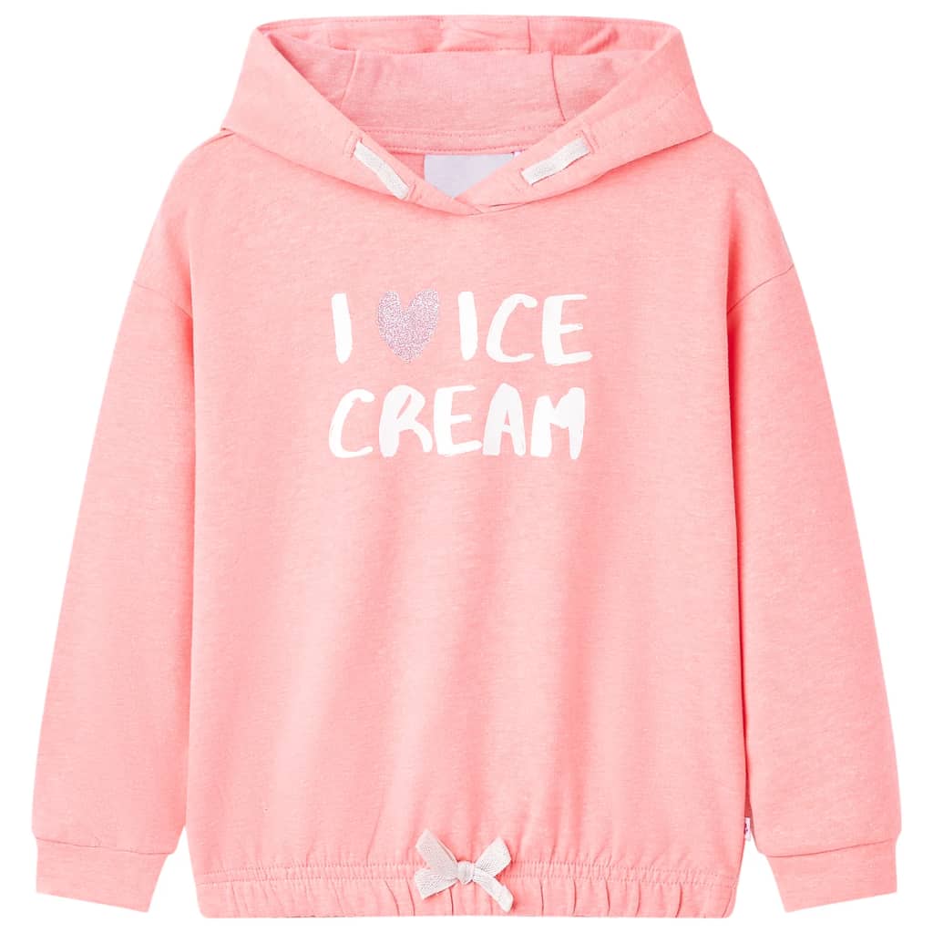 Kinder-Kapuzenpullover Hellrosa 128