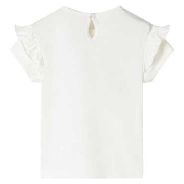 Kinder-T-Shirt Ecru 128