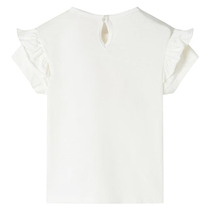Kinder-T-Shirt Ecru 128