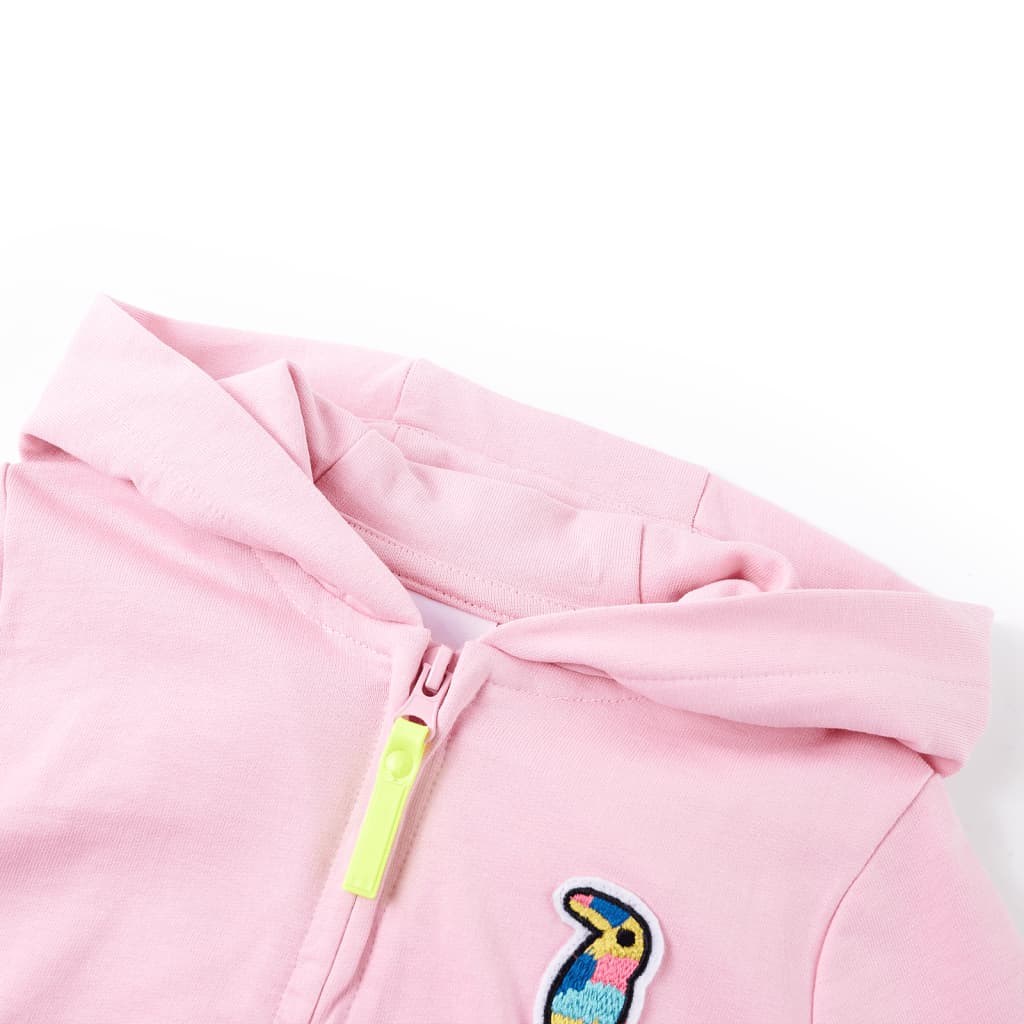 Sweat à capuche zippé enfant Rose clair 92