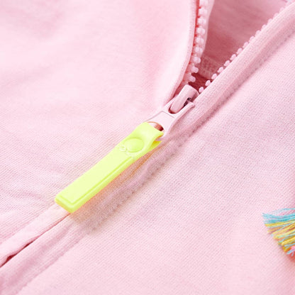 Sweat à capuche zippé enfant Rose clair 92