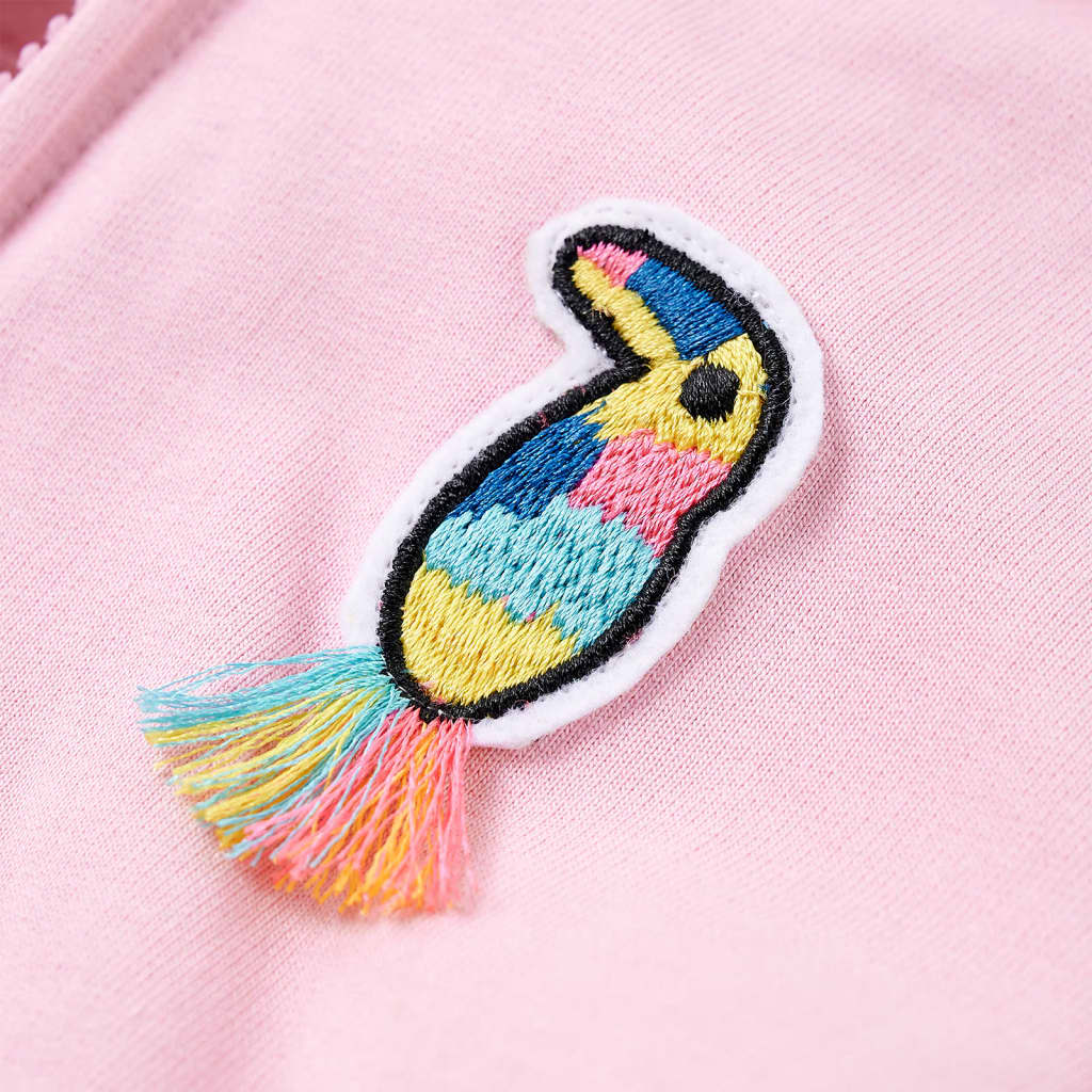 Sweat à capuche zippé enfant Rose clair 92
