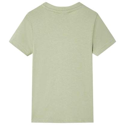 Kinder-Kurzarmshirt Hellkhaki 140