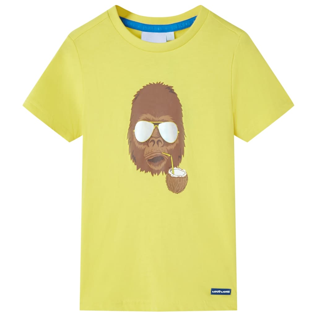 Kinder-Kurzarmshirt Gelb 140
