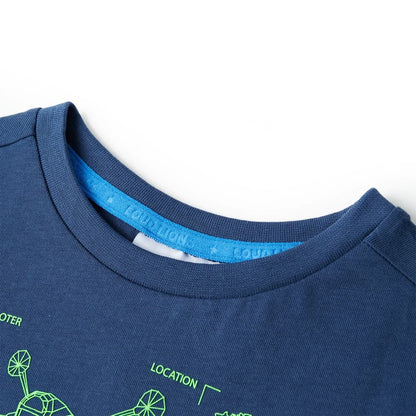 Kinder-T-Shirt Dunkelblau 116