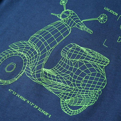 Kinder-T-Shirt Dunkelblau 116