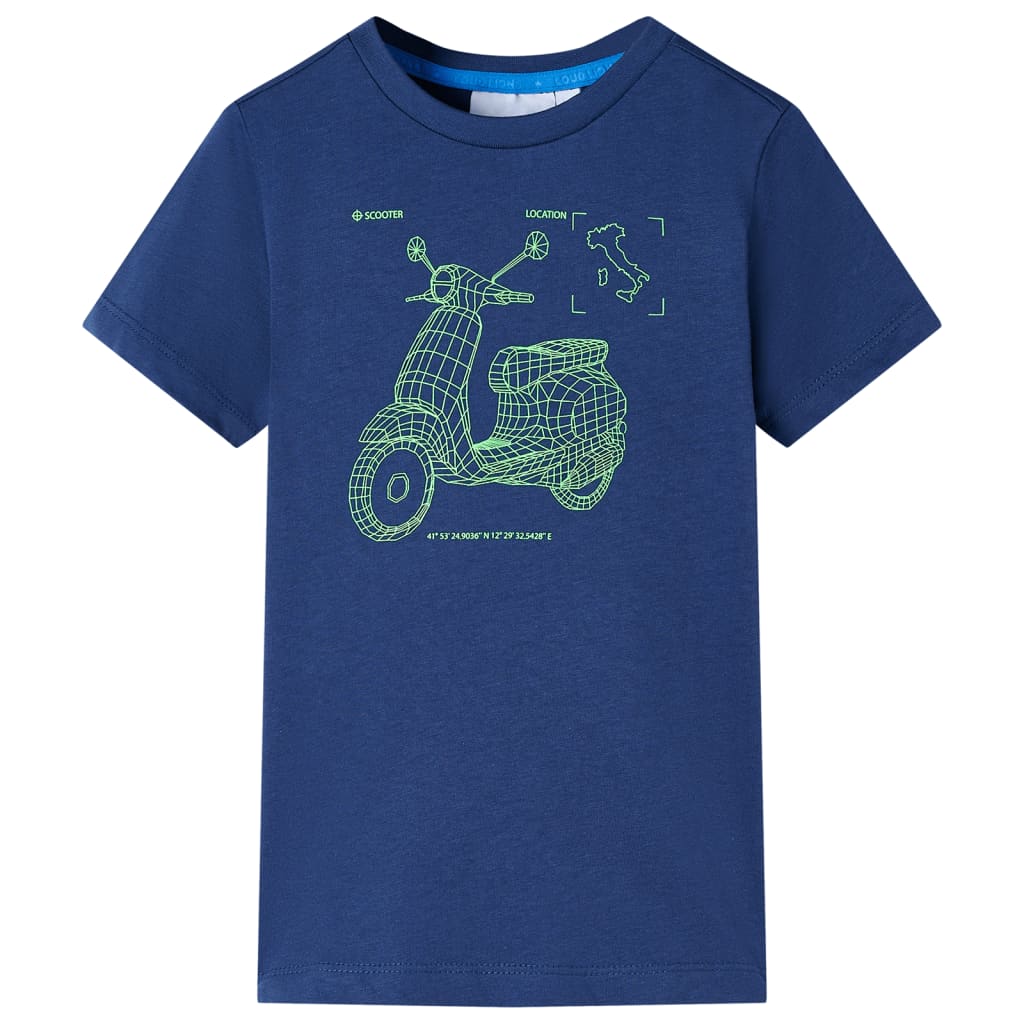 Kinder-T-Shirt Dunkelblau 140