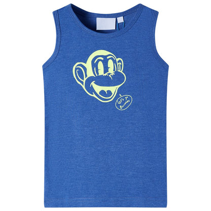 Débardeur enfant bleu chiné 104