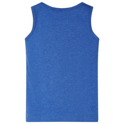 Débardeur enfant bleu chiné 104