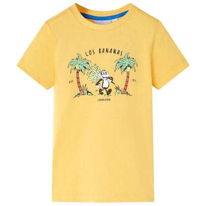 Kinder-T-Shirt Helles Ocker 104