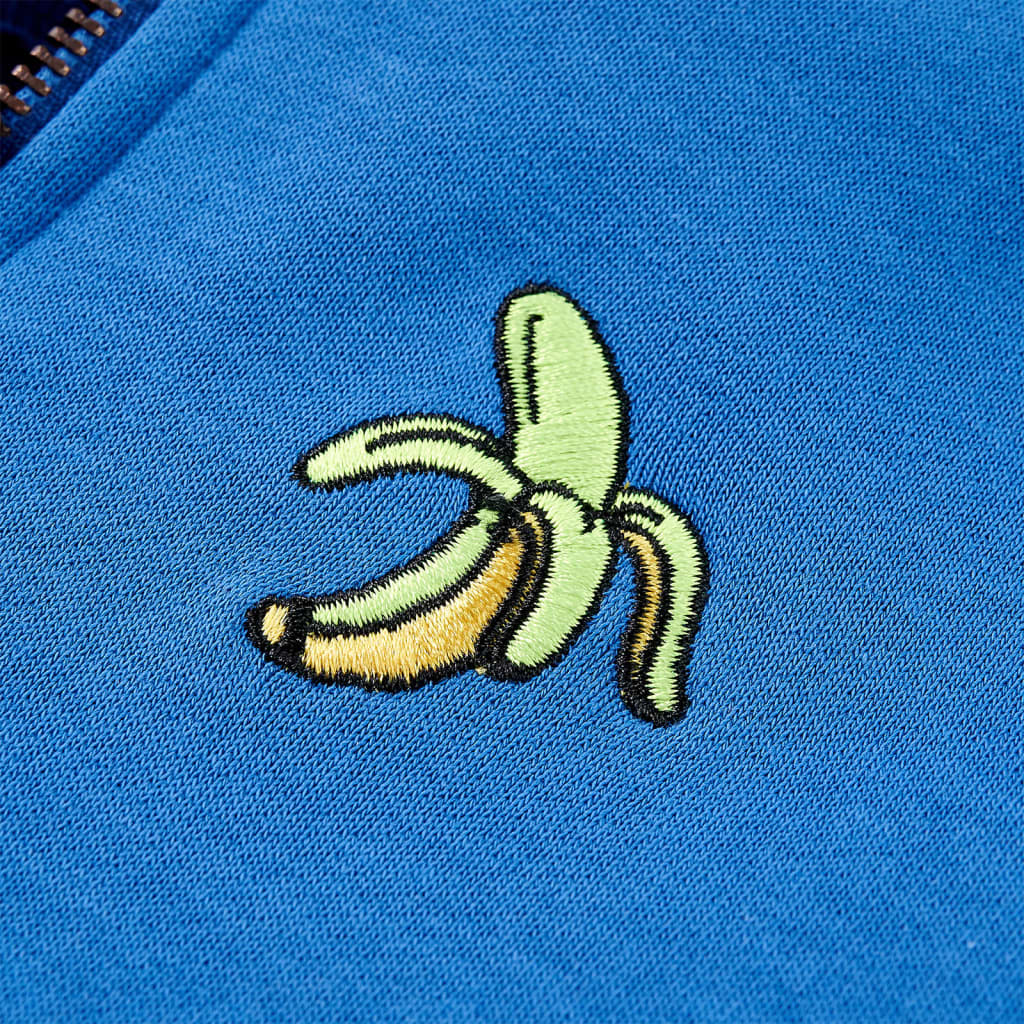 Kinder-Kapuzenpullover mit Reißverschluss Blau 92