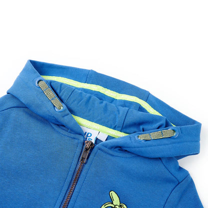 Kinder-Kapuzenpullover mit Reißverschluss Blau 104