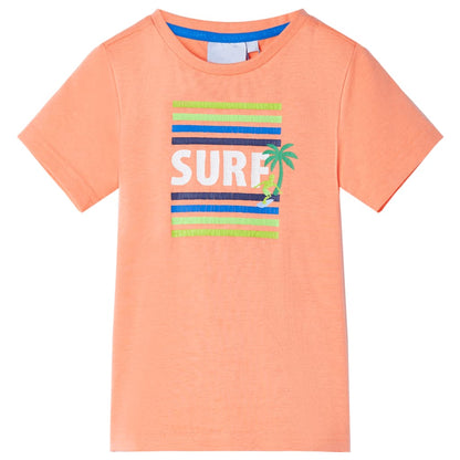 Kinder-T-Shirt Neonorange 140