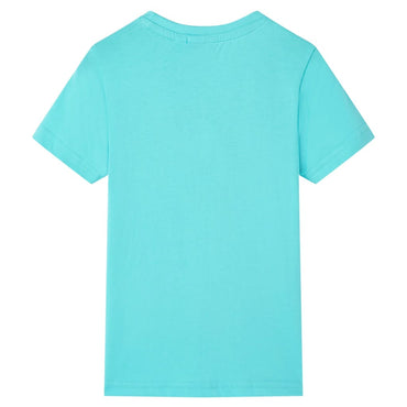 Kinder-Kurzarmshirt Aquablau 116