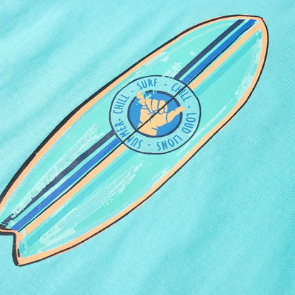 Kinder-Kurzarmshirt Aquablau 116