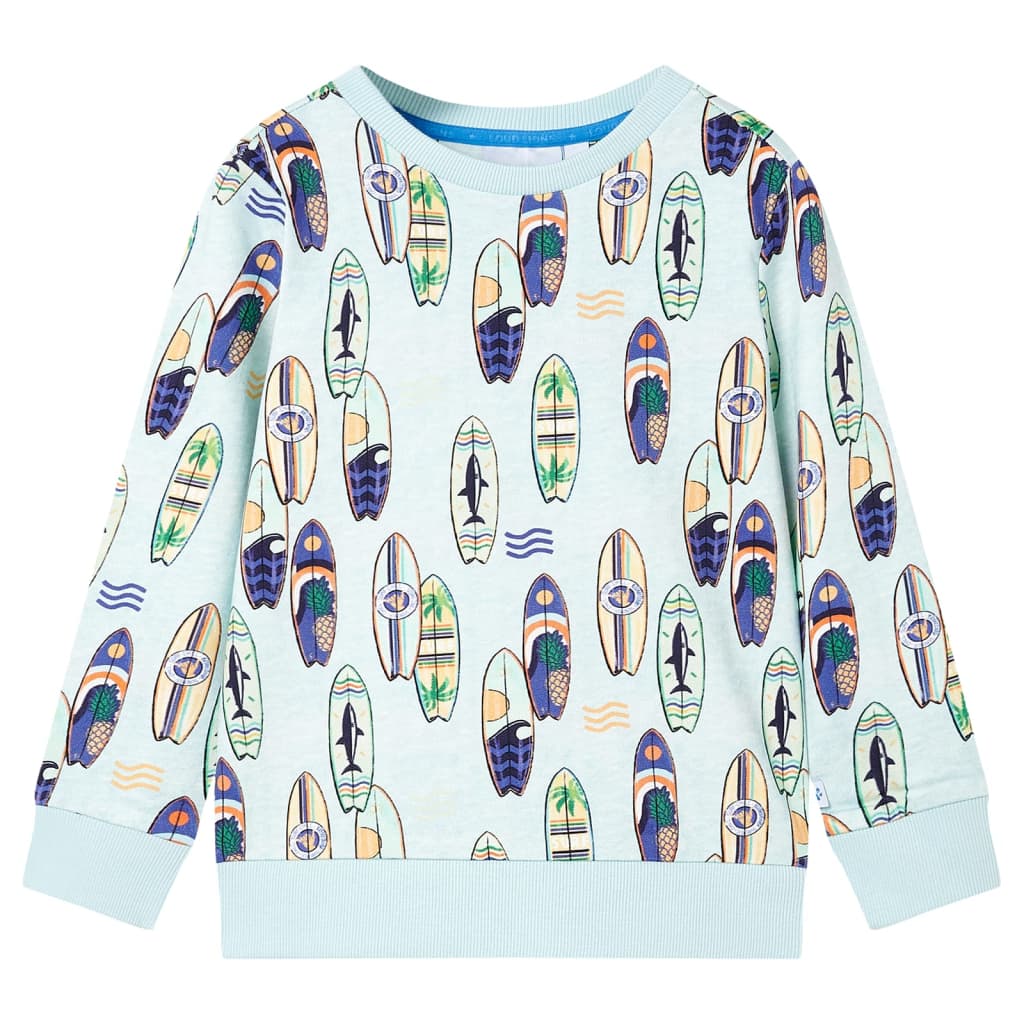 Sweat-shirt enfant bleu clair chiné 116