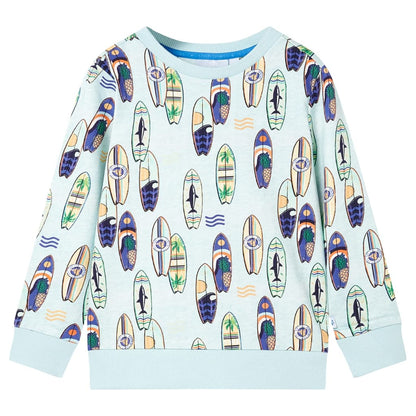Sweat-shirt enfant bleu clair chiné 116