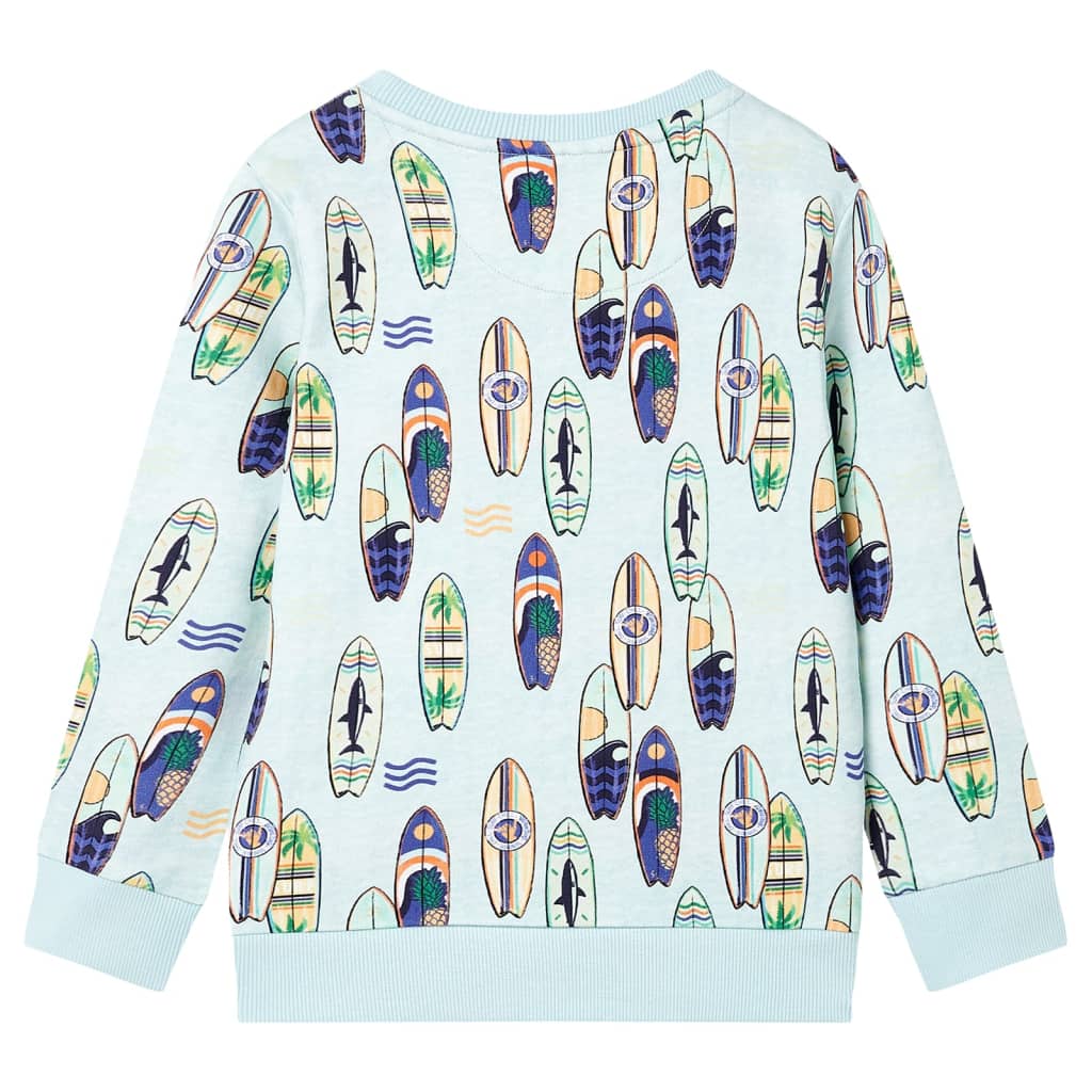Sweat-shirt enfant bleu clair chiné 116