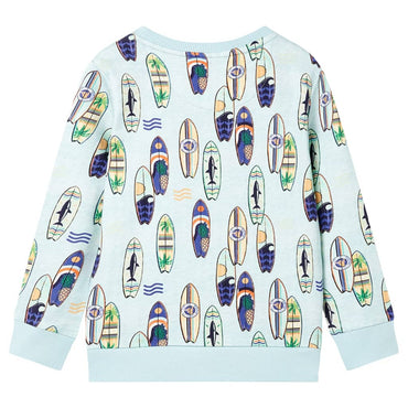 Sweat-shirt enfant bleu clair chiné 116