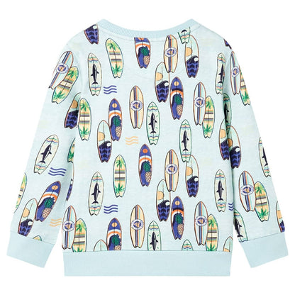 Sweat-shirt enfant bleu clair chiné 116