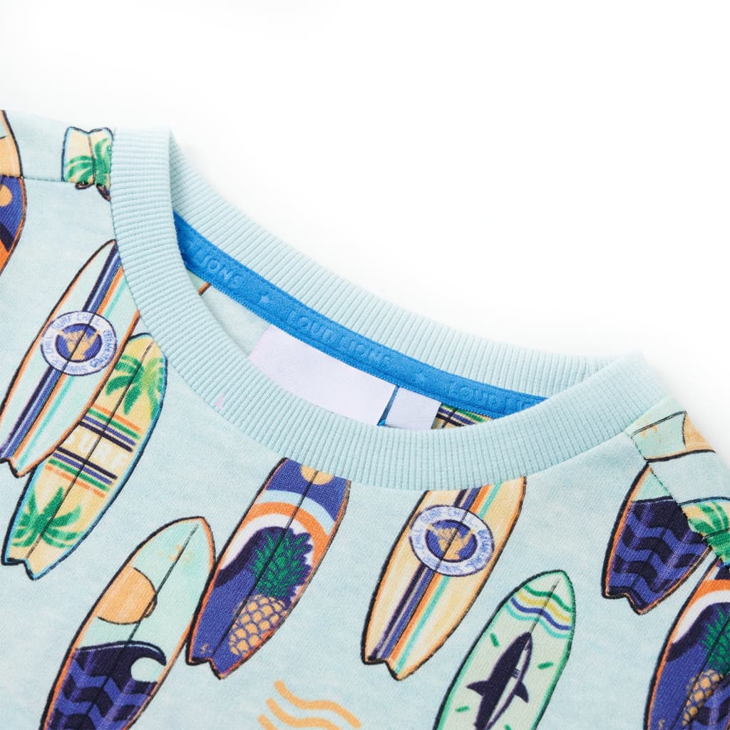 Sweat-shirt enfant bleu clair chiné 116