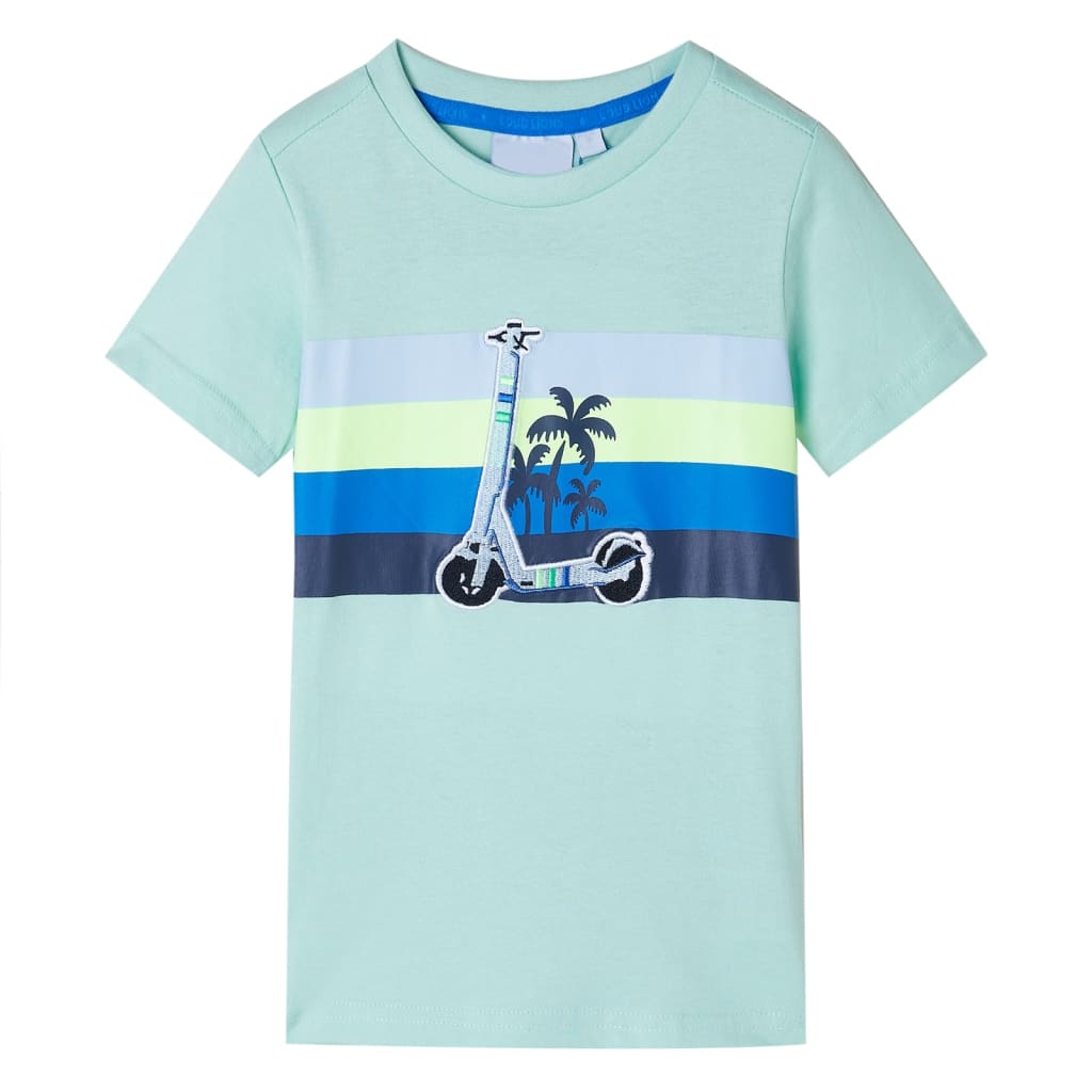 T-shirt enfant vert menthe clair 140