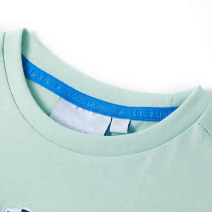T-shirt enfant vert menthe clair 140