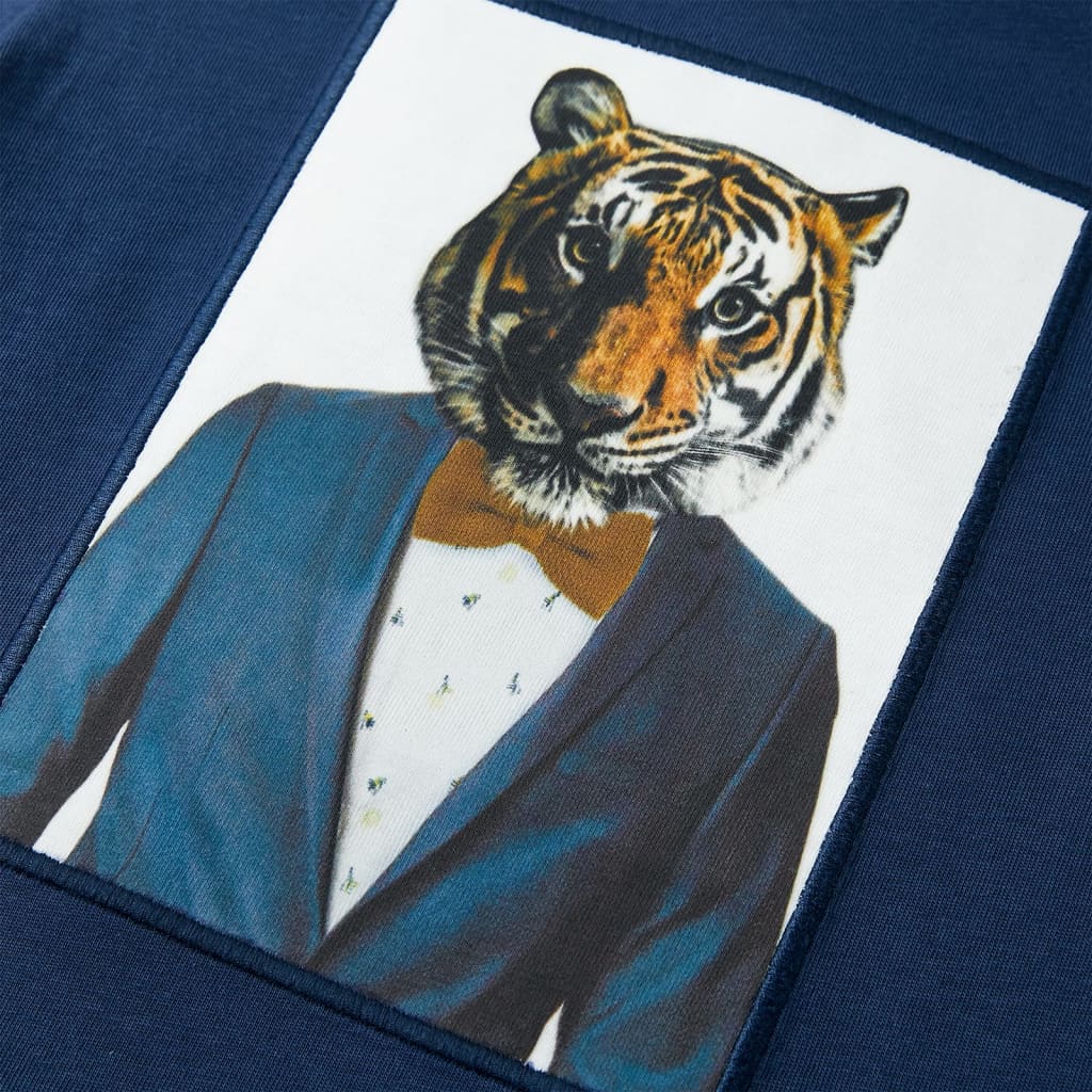 T-shirt enfant à manches courtes bleu foncé 128