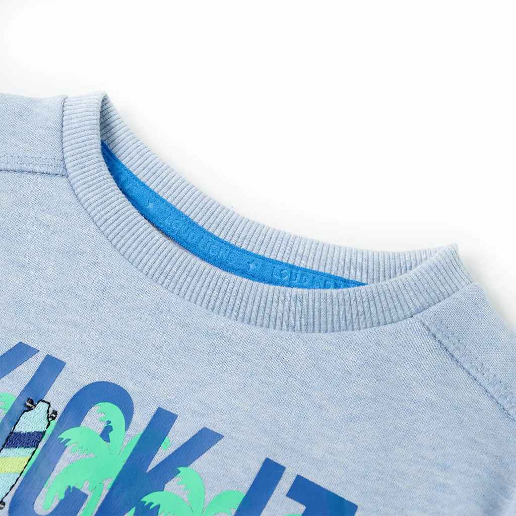 Kinder-Sweatshirt Hellblau Melange 128