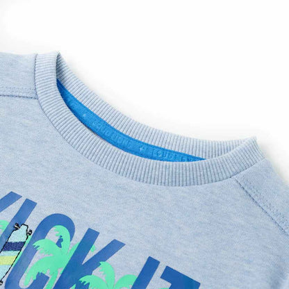 Kinder-Sweatshirt Hellblau Melange 128