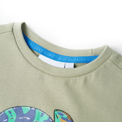 Kinder-Kurzarmshirt Hellkhaki 104