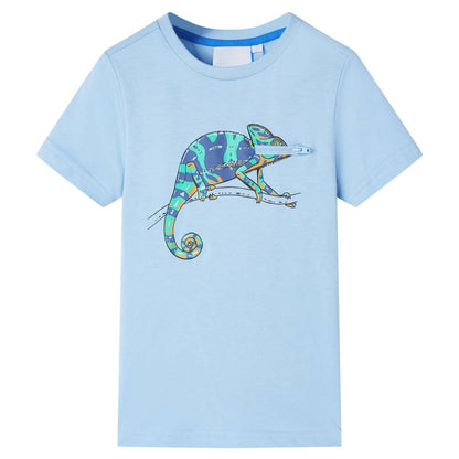 Kinder-Kurzarmshirt Hellblau 104