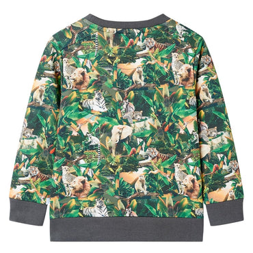 Kinder-Sweatshirt Dschungel-Motiv 140
