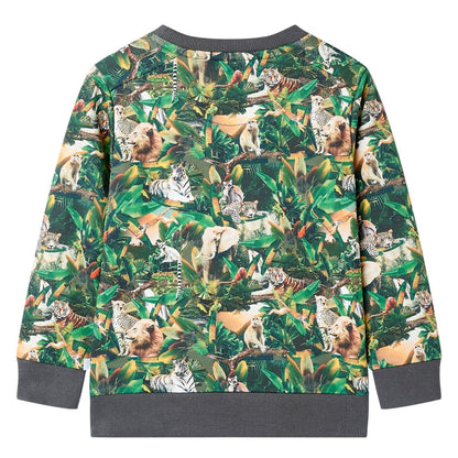 Kinder-Sweatshirt Dschungel-Motiv 140