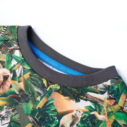 Kinder-Sweatshirt Dschungel-Motiv 140