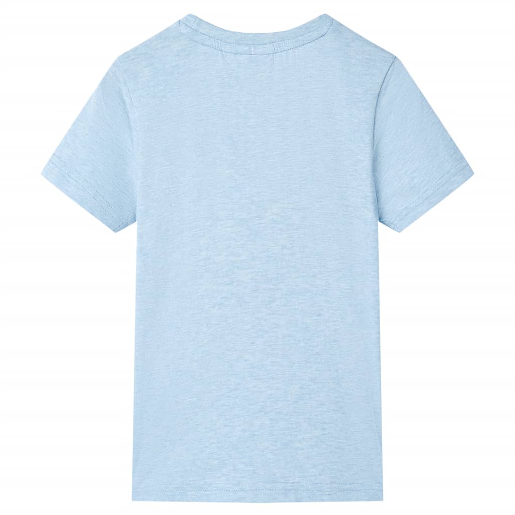 Kinder-T-Shirt Hellblau Melange 104