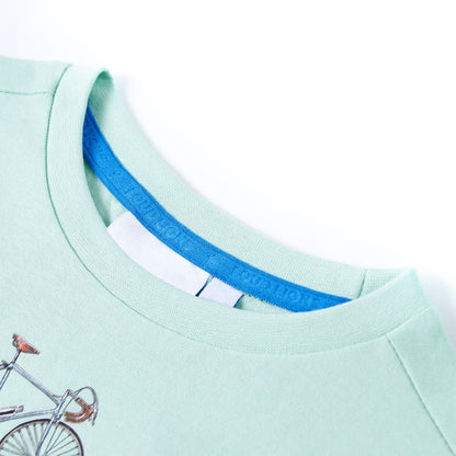 Kinder-T-Shirt Helles Minzgrün 104
