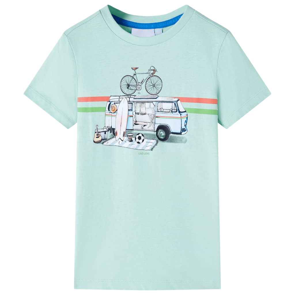 T-shirt enfant vert menthe clair 116