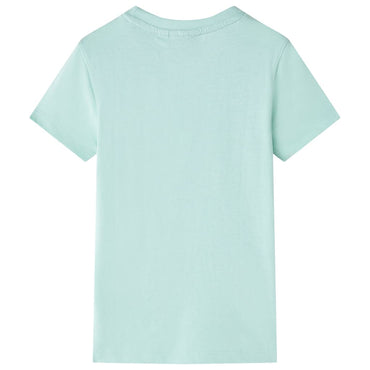 Kinder-T-Shirt Helles Minzgrün 128