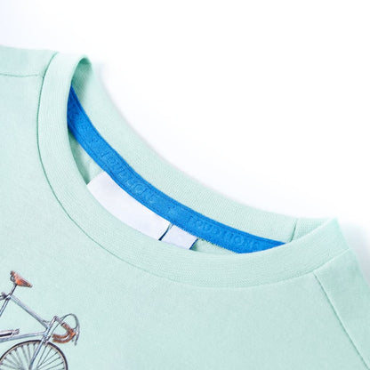Kinder-T-Shirt Helles Minzgrün 128