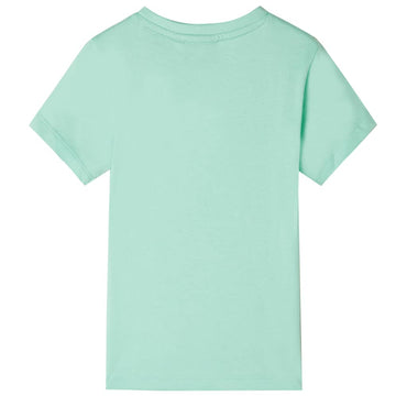 Kinder-Kurzarmshirt Hellgrün 128