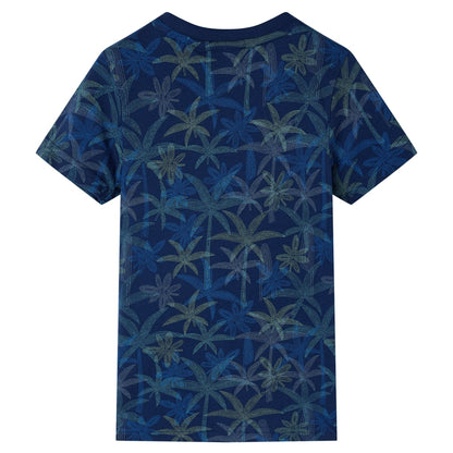 T-shirt enfant bleu marine 128
