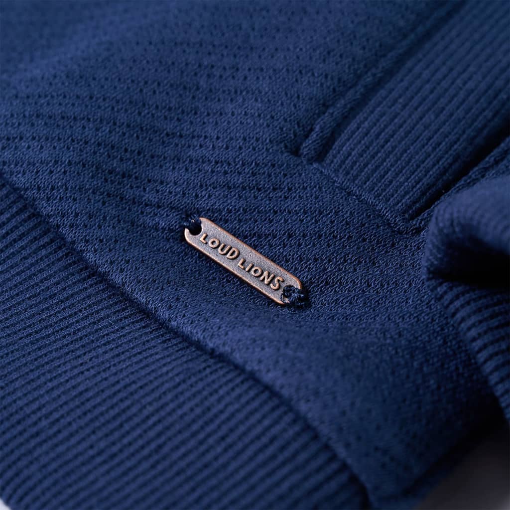 Kinder-Sweatshirt mit Reißverschluss Marineblau 104