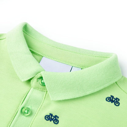 Kinder-Poloshirt Neongrün 104