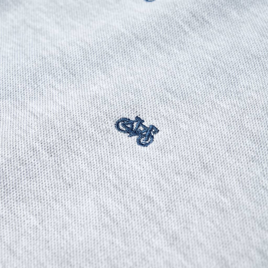 Polo-shirt enfant gris chiné 116