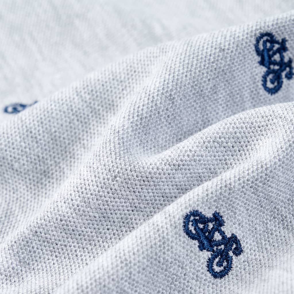 Polo-shirt enfant gris chiné 116