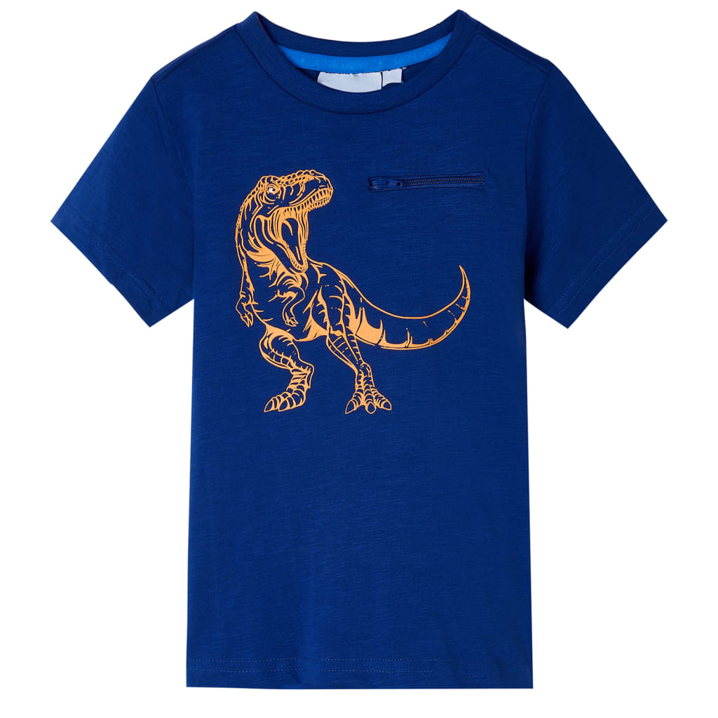 T-shirt enfant à manches courtes bleu foncé 128