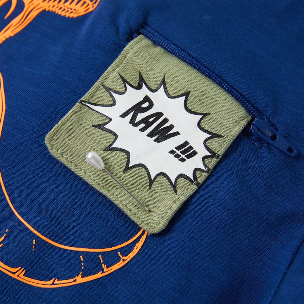 T-shirt enfant à manches courtes bleu foncé 128